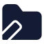 Folderpen icon with solid standard style