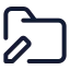 Folderpen icon with stroke standard style