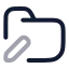 Folderpen icon with twotone rounded style