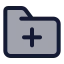 Folderplus icon with duotone standard style