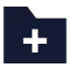 Folderplus icon with solid sharp style