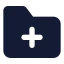 Folderplus icon with solid standard style