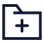 Folderplus icon with stroke sharp style