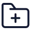Folderplus icon with stroke standard style