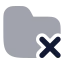 Folderremove icon with bulk rounded style
