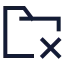 Folderremove icon with stroke sharp style