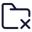 Folderremove icon with stroke standard style