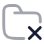 Folderremove icon with twotone rounded style