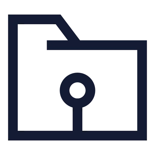 Folder Root Icon in Stroke Sharp style