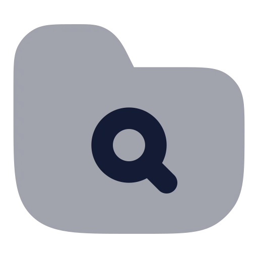 Folder Search 2 Icon in Bulk Rounded style