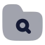 Foldersearch icon with bulk rounded style