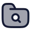 Foldersearch icon with duotone rounded style