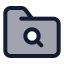 Foldersearch icon with duotone standard style