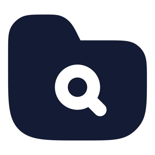 Folder Search 2 Icon in Solid Rounded style