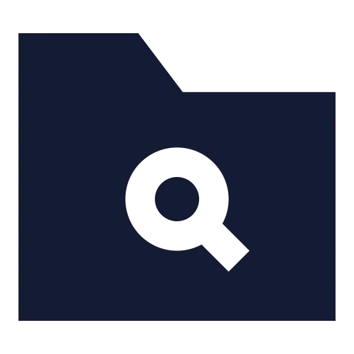 Folder Search 2 Icon in Solid Sharp style