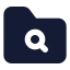 Foldersearch icon with solid standard style