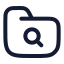 Foldersearch icon with stroke rounded style