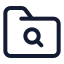Foldersearch icon with stroke standard style