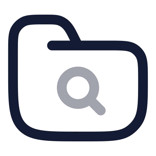 Folder Search 2 Icon in Twotone Rounded style