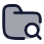 Foldersearch icon with duotone rounded style