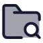 Foldersearch icon with duotone standard style