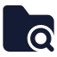 Foldersearch icon with solid standard style