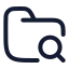 Foldersearch icon with stroke rounded style