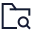 Foldersearch icon with stroke sharp style
