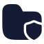 Foldersecurity icon with solid rounded style
