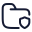 Foldersecurity icon with stroke rounded style