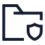 Foldersecurity icon with stroke sharp style