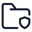Foldersecurity icon with stroke standard style