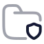 Foldersecurity icon with twotone rounded style