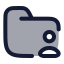 Foldershared icon with duotone rounded style