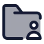Foldershared icon with duotone standard style