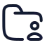 Foldershared icon with stroke rounded style