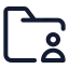 Foldershared icon with stroke standard style
