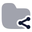 Foldershared icon with bulk rounded style