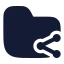 Foldershared icon with solid rounded style