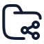 Foldershared icon with stroke rounded style