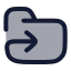 Foldersymlink icon with duotone rounded style
