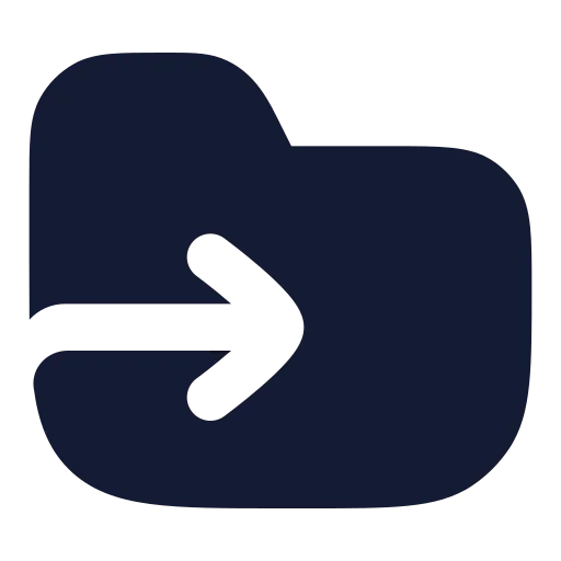 Folder Symlink Icon in Solid Rounded style