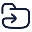 Foldersymlink icon with stroke rounded style
