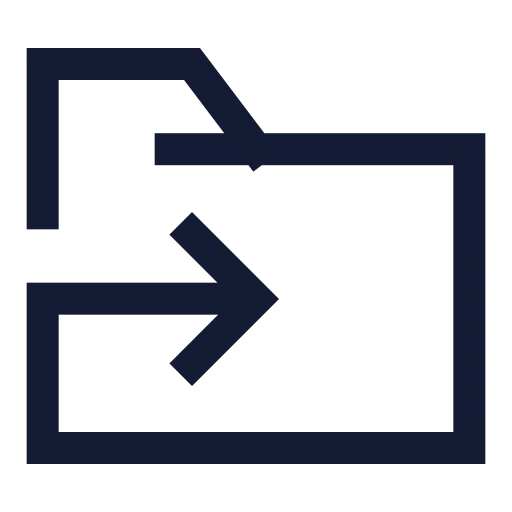 Folder Symlink Icon in Stroke Sharp style