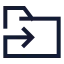 Foldersymlink icon with stroke sharp style