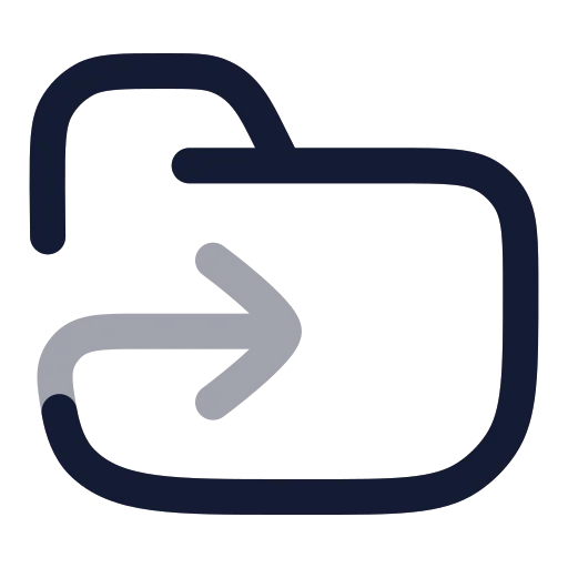 Folder Symlink Icon in Twotone Rounded style