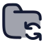 Foldersync icon with duotone rounded style