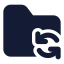 Foldersync icon with solid standard style