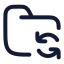 Foldersync icon with stroke rounded style