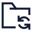 Foldersync icon with stroke sharp style
